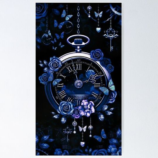 Discover Blue Artsy Pocket Watch