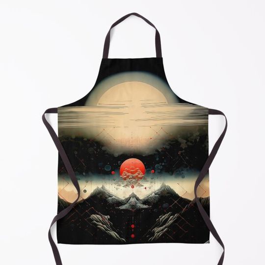 Discover Japanese Geometry 7: Red Moon Landscape