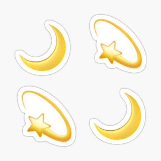 Discover Shooting star and moon sticker pack