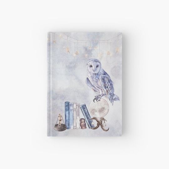 Discover Celestial Moon and Stars Owl Journal