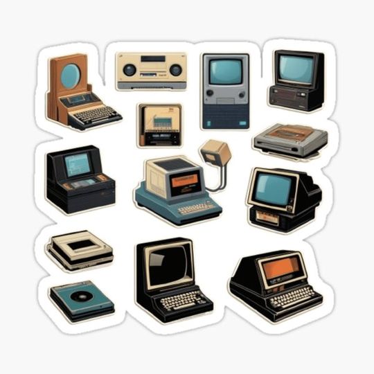Discover Vintage Floppy Disk Sticker