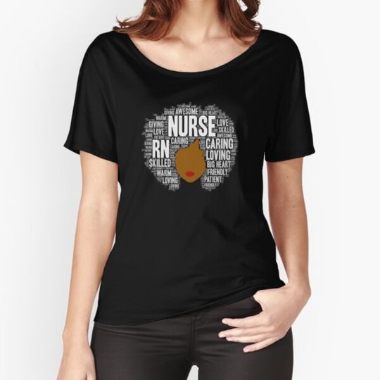Discover Afro Art Gift for Black Nurse RN LPN
