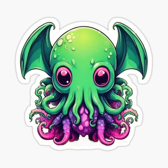 Discover Classic Kawaii Cthulhu, Lovecraft, Tentacles, Horror