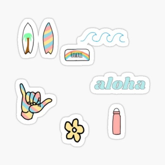 Discover summer sticker set!