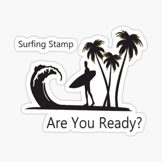 Discover Summer Surfing Stamp