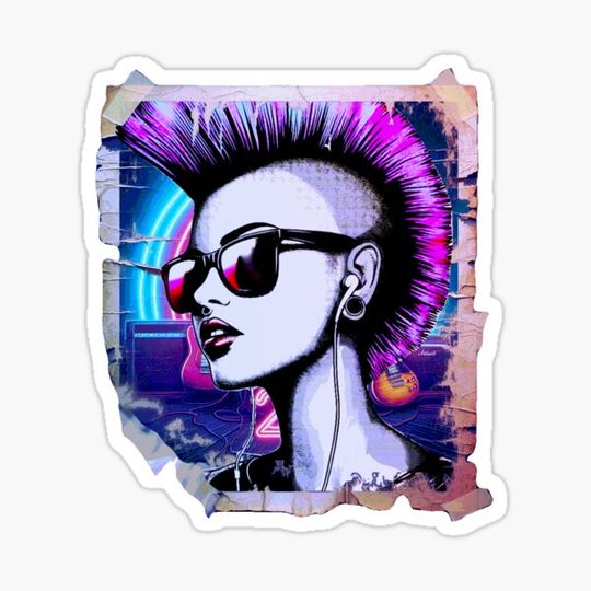 Discover Distressed style neon PUNK