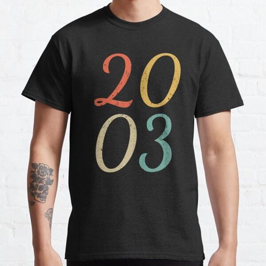 Discover Classic Vintage Style 2003 Birthday Distressed