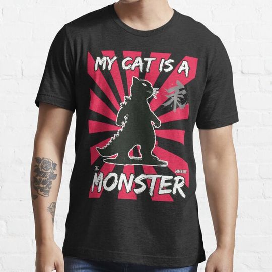 Discover My Cat is a Monster - Cool cat design in Japanese monster movie style
