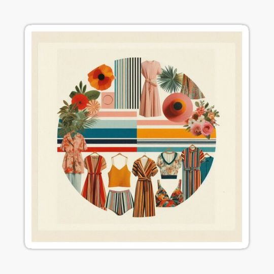 Discover Vintage Fashion Collage - Minimalistic