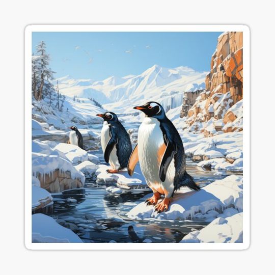 Discover Penguins enjoying winter activities