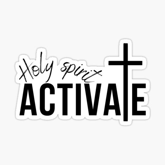 Discover Holy Spirit Activate - black and white design