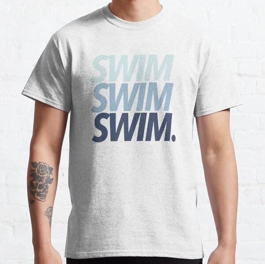Discover Swim Swimming Sports Typographic Design