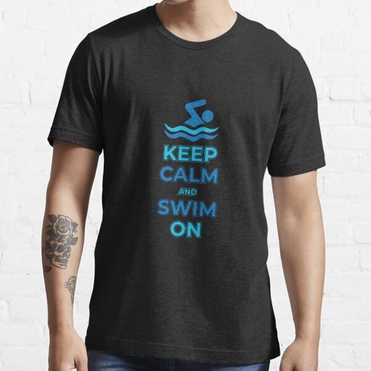Discover Keep calm and swim on design.