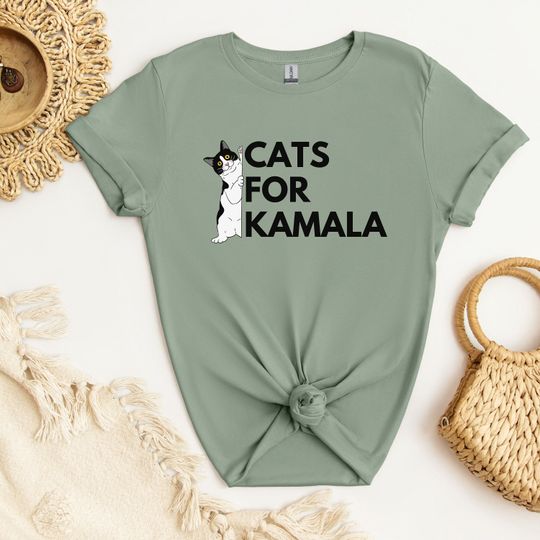 Discover Cats for Kamala Progressive 2024 Election Shirt; Pro Harris 2024 Political Shirt