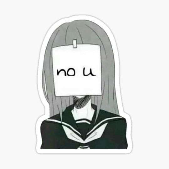 Discover Anime - no u sticker