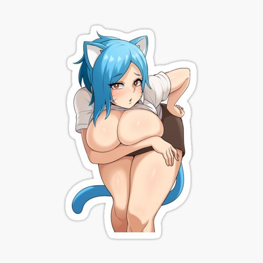 Discover Furry Anime Girl Blue Hair Cat Lewd