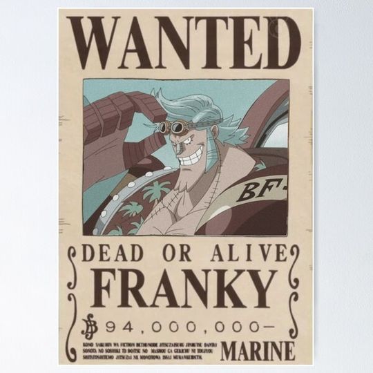 Discover Franky wanted poster | One Piece