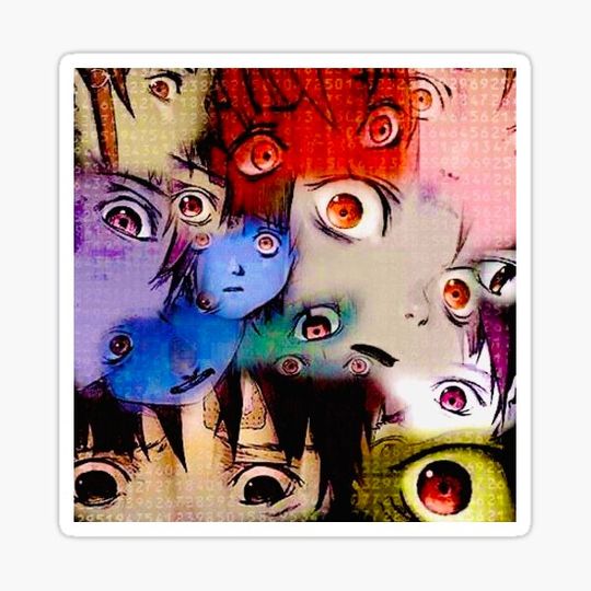 Discover Lain’s Eyes Cybercore Collage