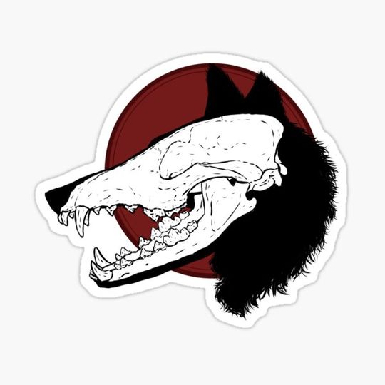 Discover Canine Coyote/Dog Skull Design with Silhouette