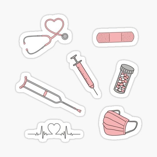 Discover Doctor Nurse Sticker Pack - Pink