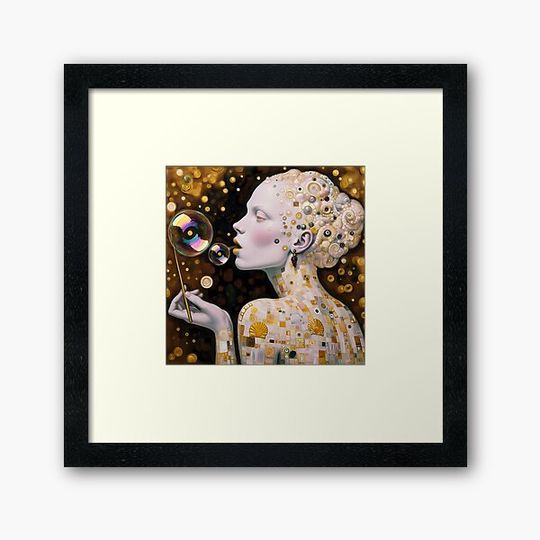 Discover Albino lady with soap bubbles