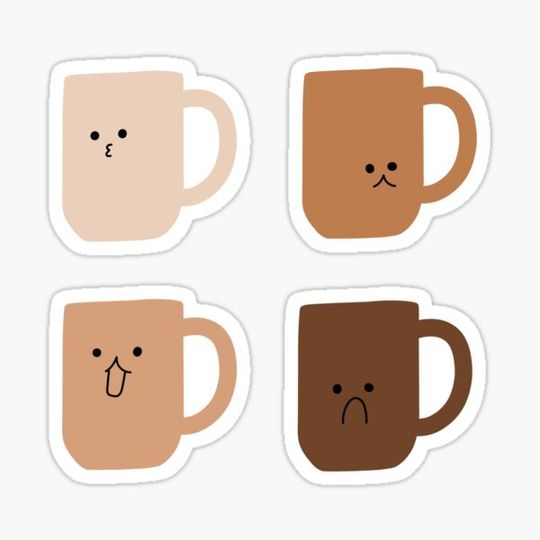 Discover Brown-Toned Coffee Cups with Characterful Expressions