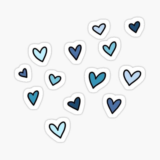 Discover 13 Tiny Hearts - Blue