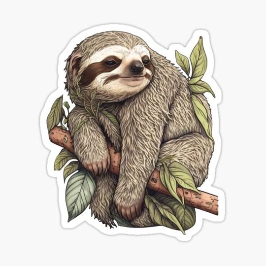 Discover Cute Sloth Sticker