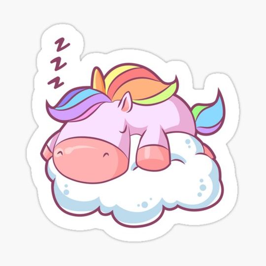 Discover cute sleeping unicorn