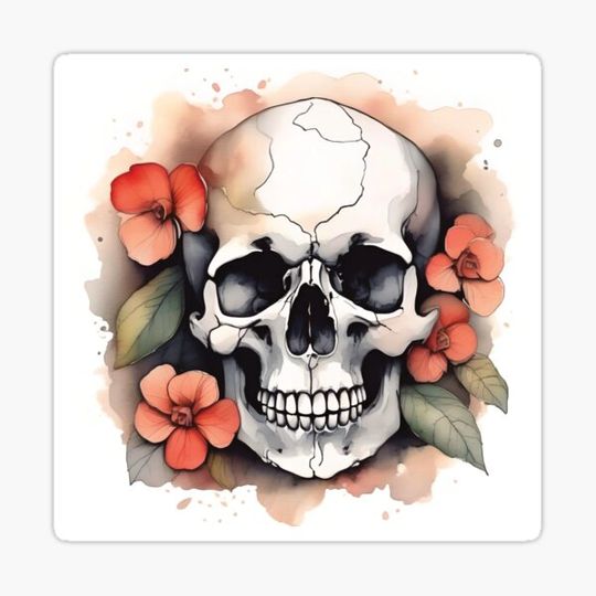 Discover Skull and Flowers