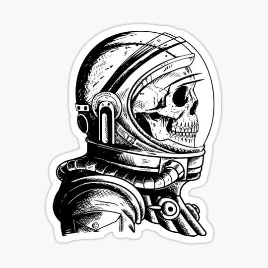 Discover Skeleton Astronaut Exploring Space