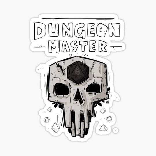 Discover Dungeon Master TTRPG Skull & Dices