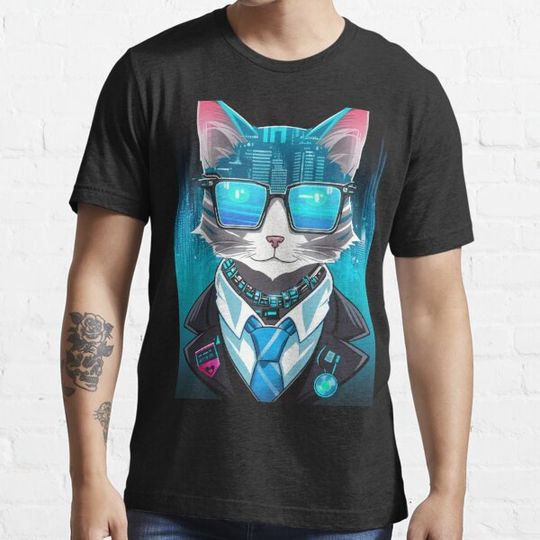 Discover Cyberpunk cat - Corporate Boss | "Cybercat Chronicles" collection