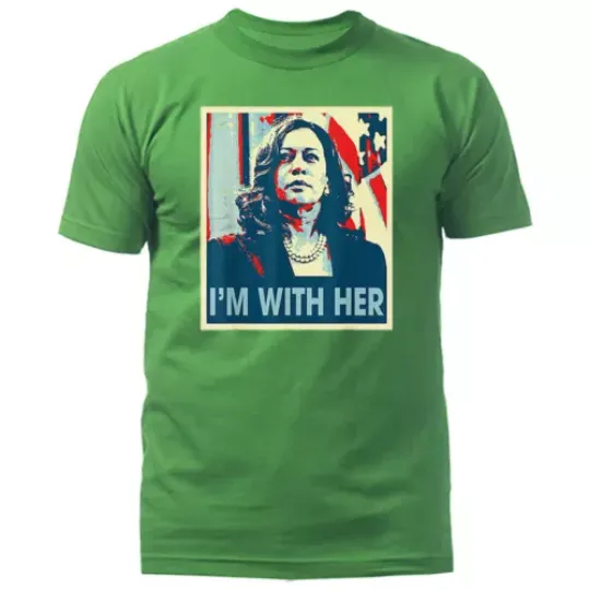 Discover Kamala Harris for The President 2024 I'm with Her Political T-shirt