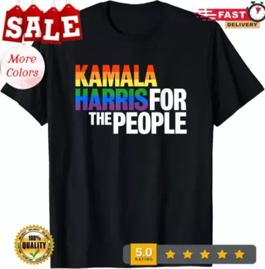 Discover Kamala Harris For President T-Shirt, LGBT Gay Pride Rainbow
