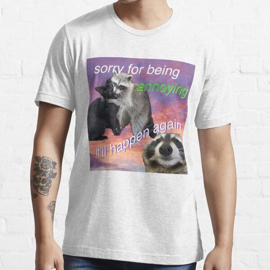 Discover Funny Raccoon Meme sticker Classic