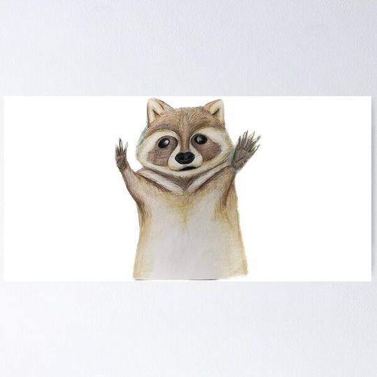 Discover Cute Racoon (Hand-Drawn Pencil Sketch)