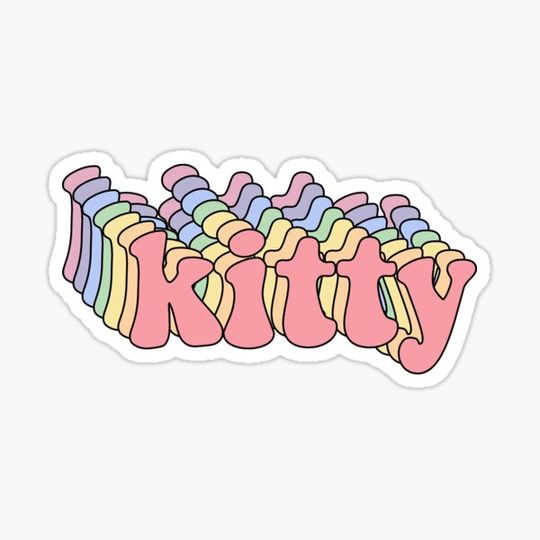 Discover kitty name sticker