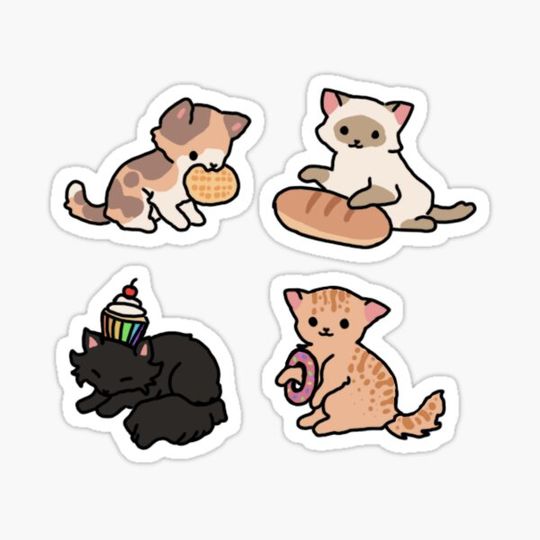 Discover Tasty Treat Kitty Stickers