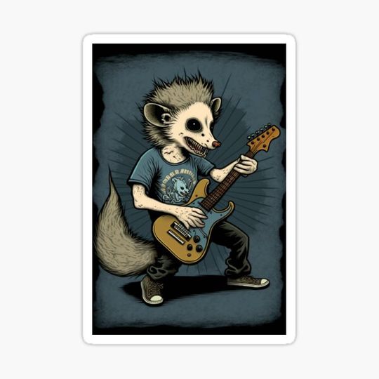 Discover Opossum Playing The Electric Guitar