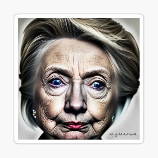 Discover Hillary Clinton (black and white portrait)