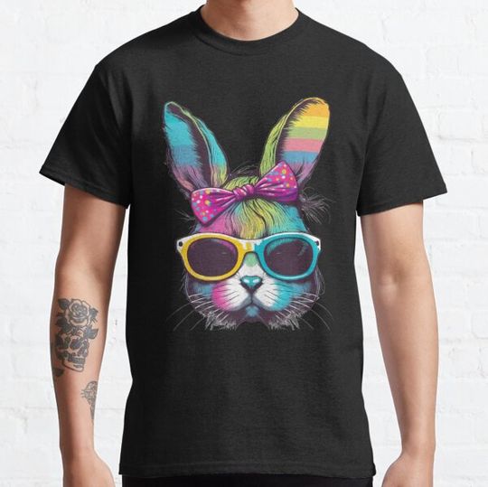 Discover Bunny Colorful Face With Sunglasses for women Easter Day