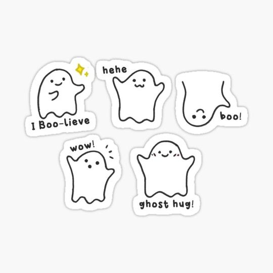 Discover Positive Derpy Ghost Sticker Set