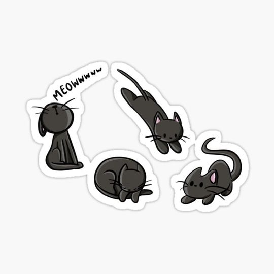 Discover Kitty Cat Sticker Sheet