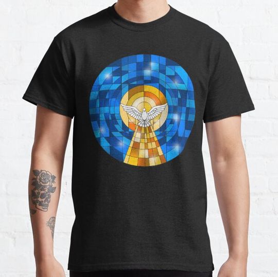 Discover Holy Spirit stained glass church window