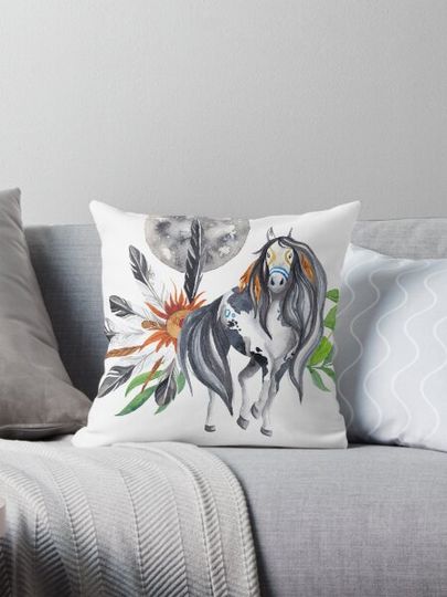 Discover Native American Horse Feathers Collage