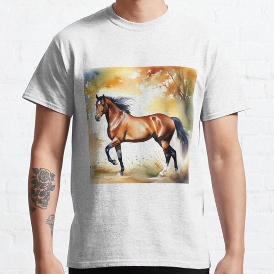 Discover WATERCOLOR HORSE- BROWN- BEAUTIFUL HORSE