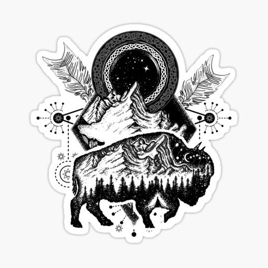 Discover Bison and mountains