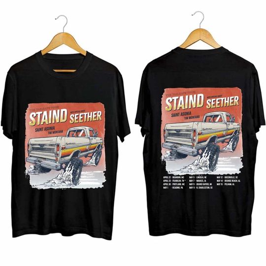 Discover Staind 2024 Tailgate Tour Shirt, Staind Band Fan Shirt, Tailgate 2024 Concert