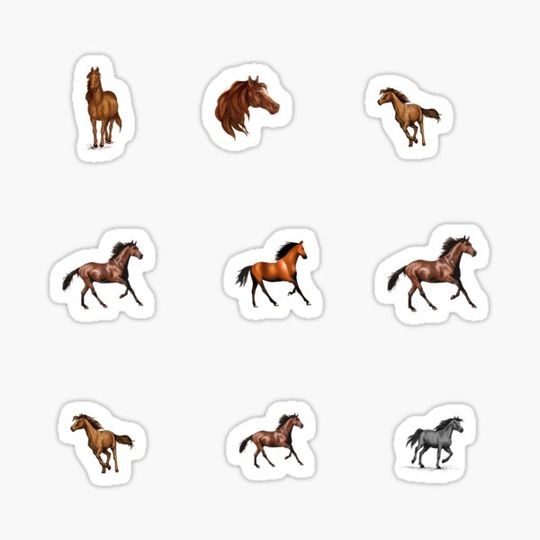 Discover Beautiful Horses Sticker Pack